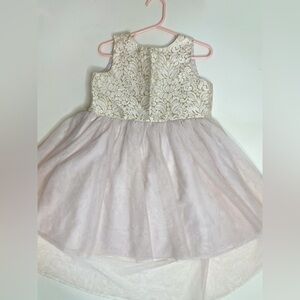 Mia & Mimi 4T Girls Dress Pale Pink Cream Gold Lace Party Holiday Sleeveless